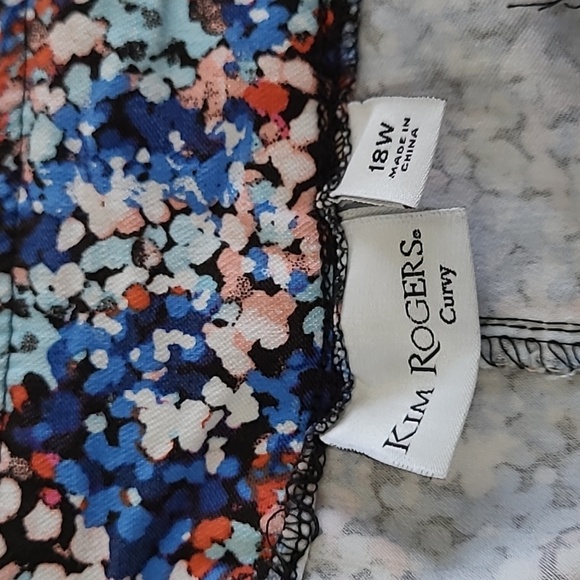 Kim Rogers Colorful Abstract Patterned Pullon Capris size 18W - Picture 3 of 9